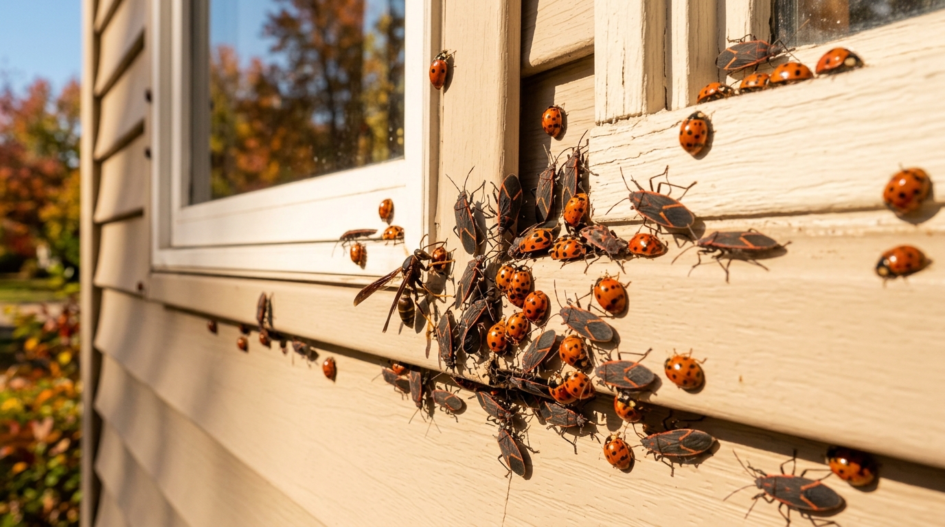 Why Those Warm Fall Days Drive Box Elder Bugs, Wasps & Asian Lady Beetles to Your Siding
